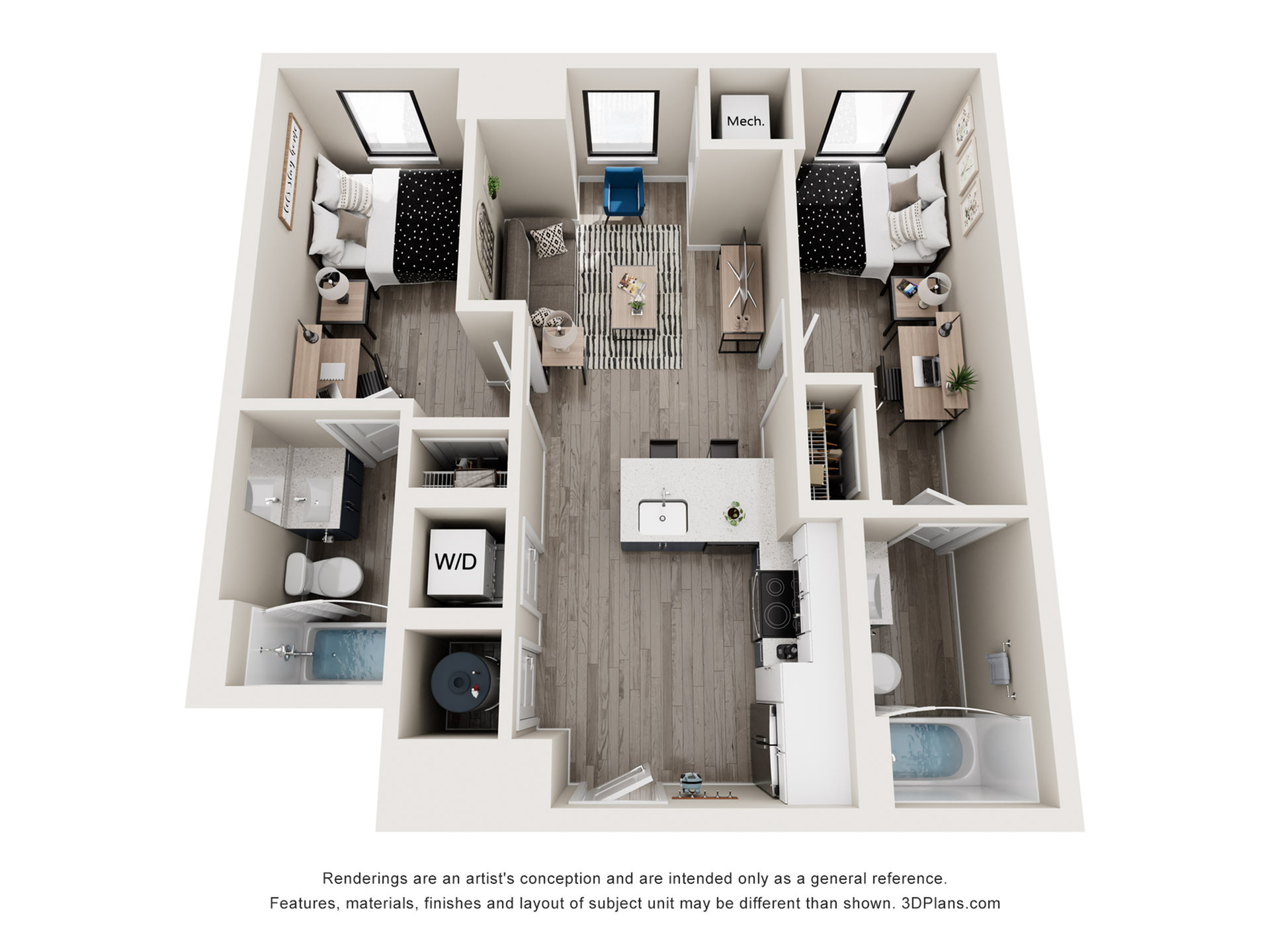 Cherry - 2x2 Floor plan
