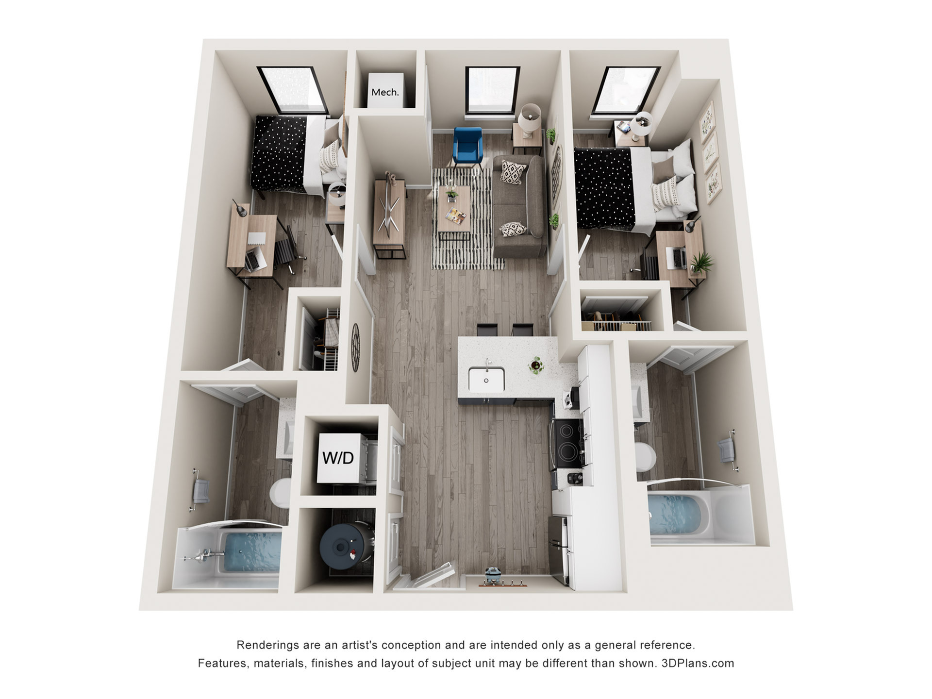 Fairmount - 2x2 Floor plan