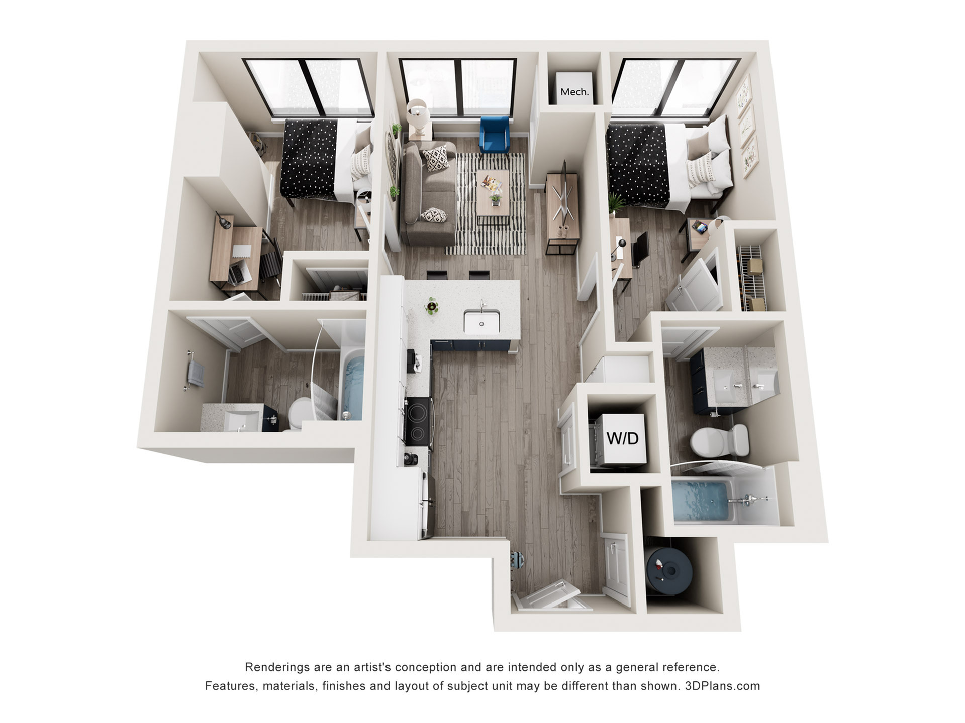 Fitzwater - 2x2 Floor plan