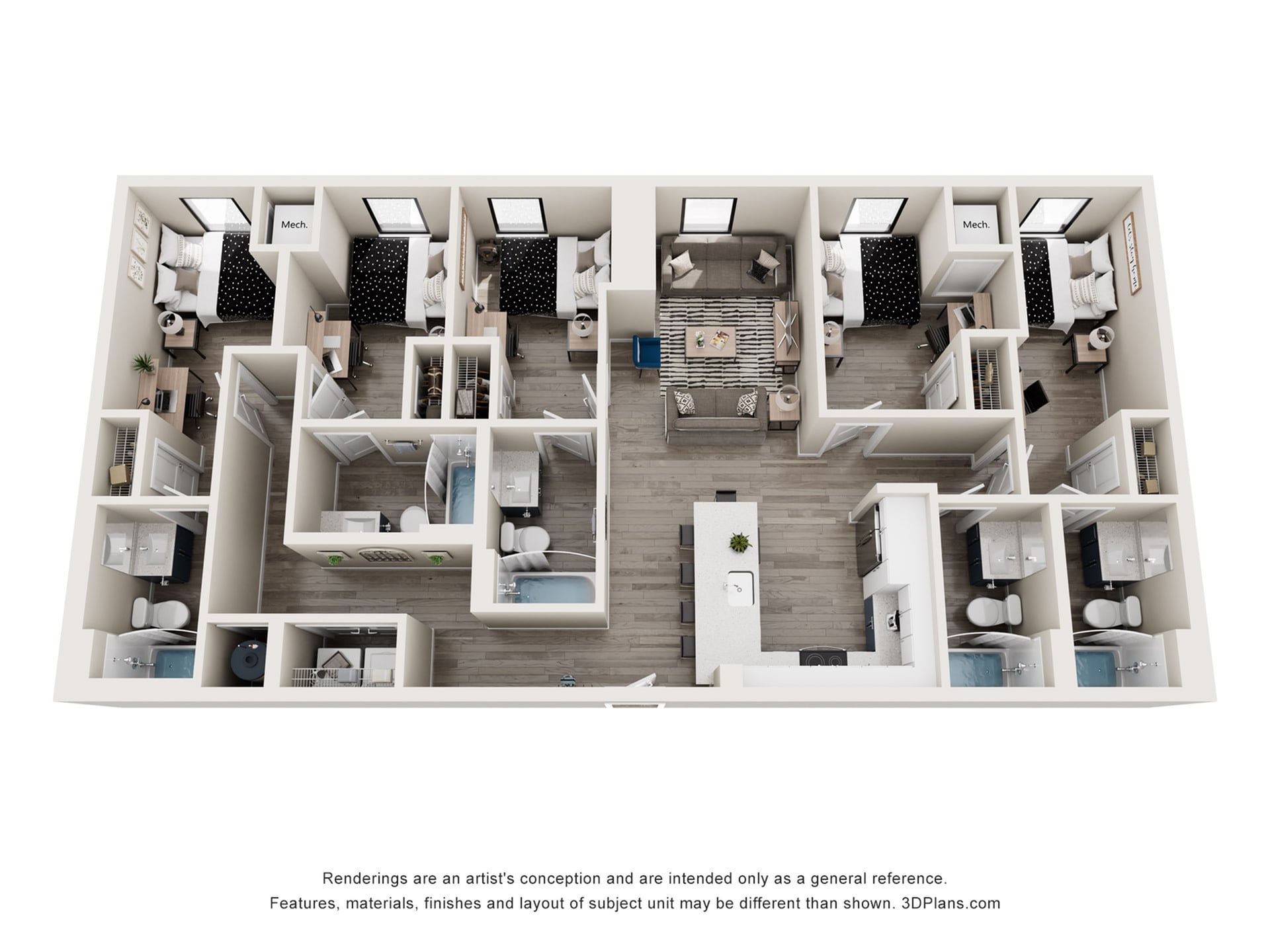 Walnut - 5x5 Floor plan