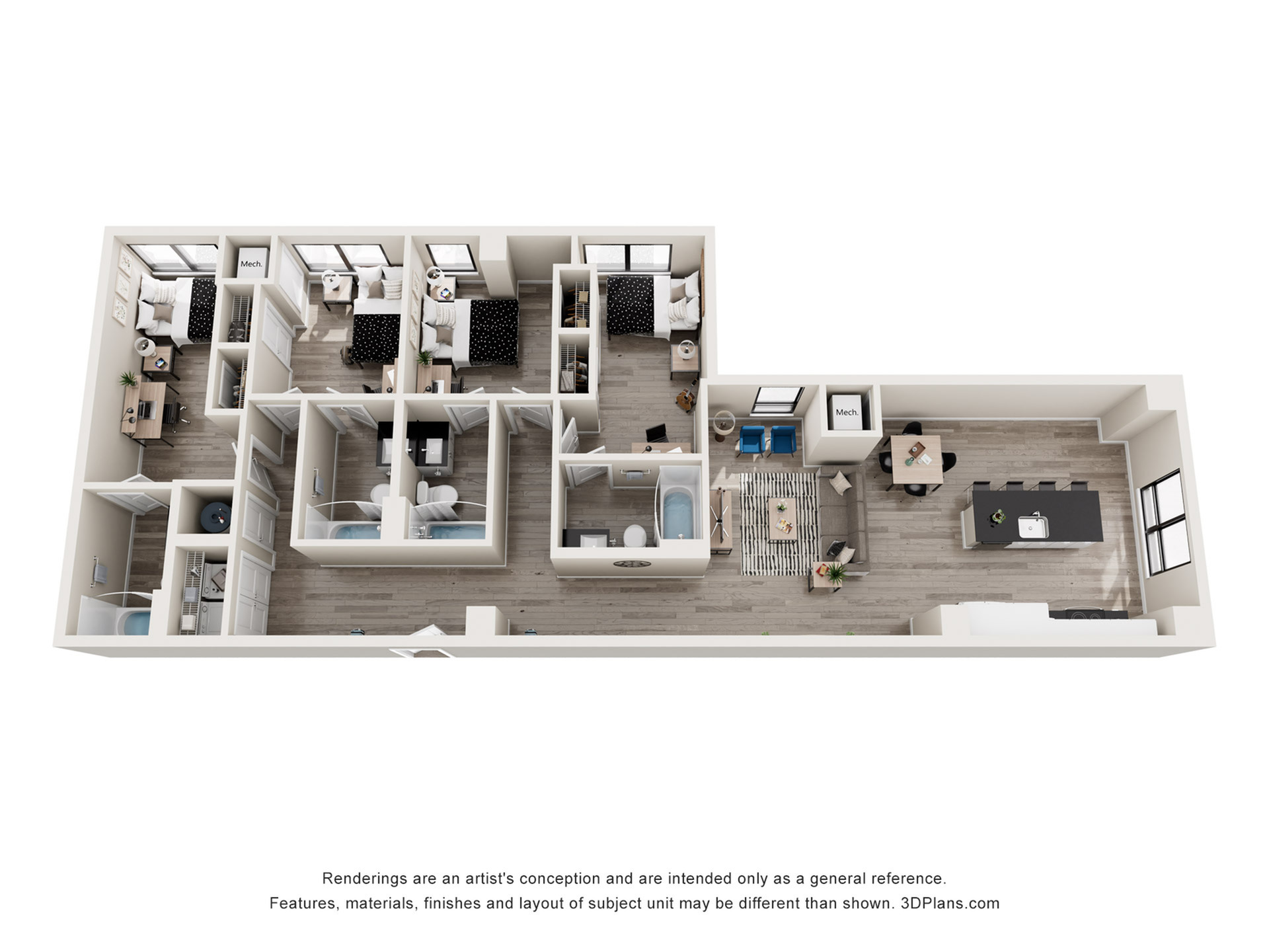 Pine - 4x4 Floor plan