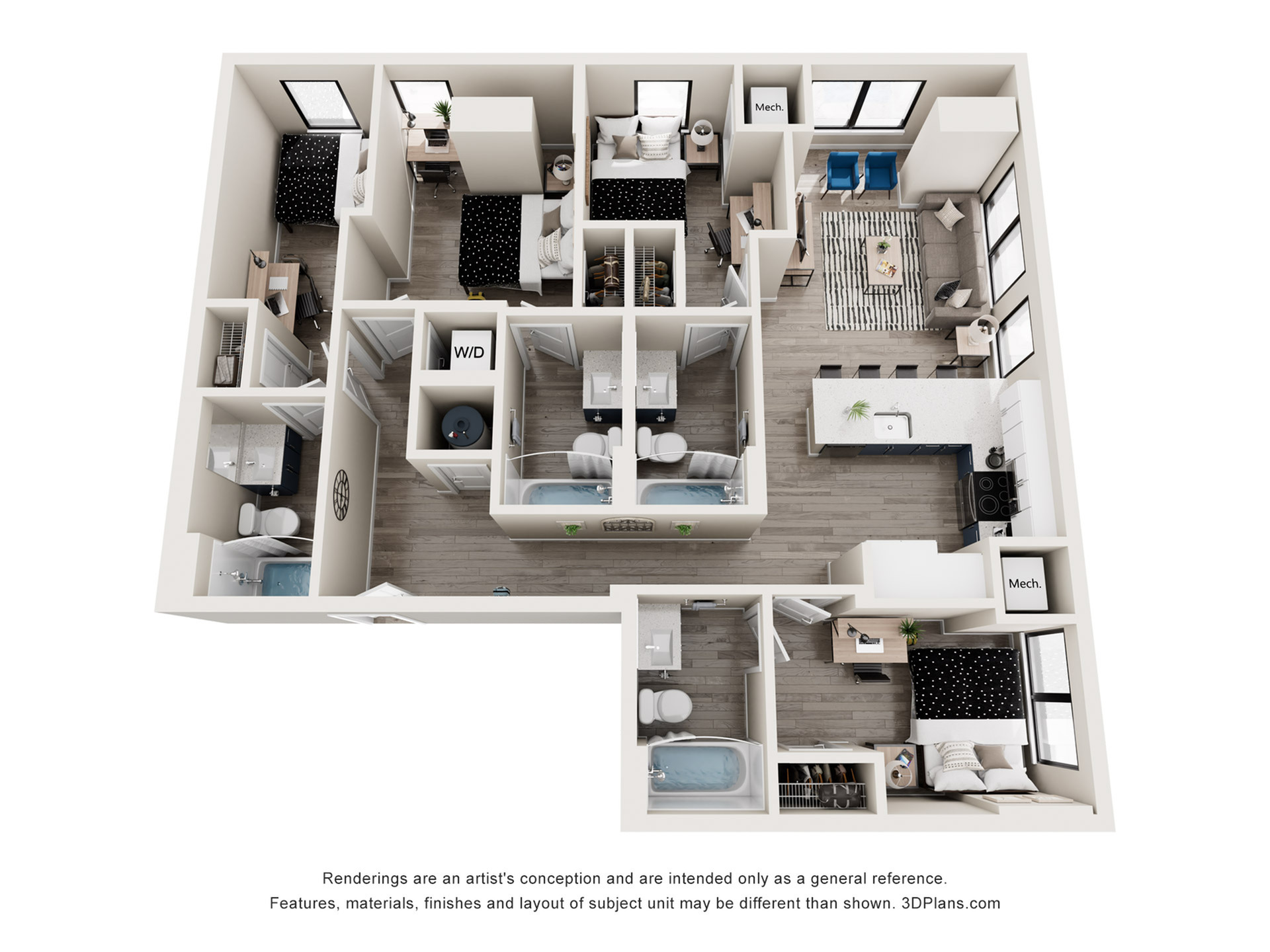 Market - 4x4 Floor plan