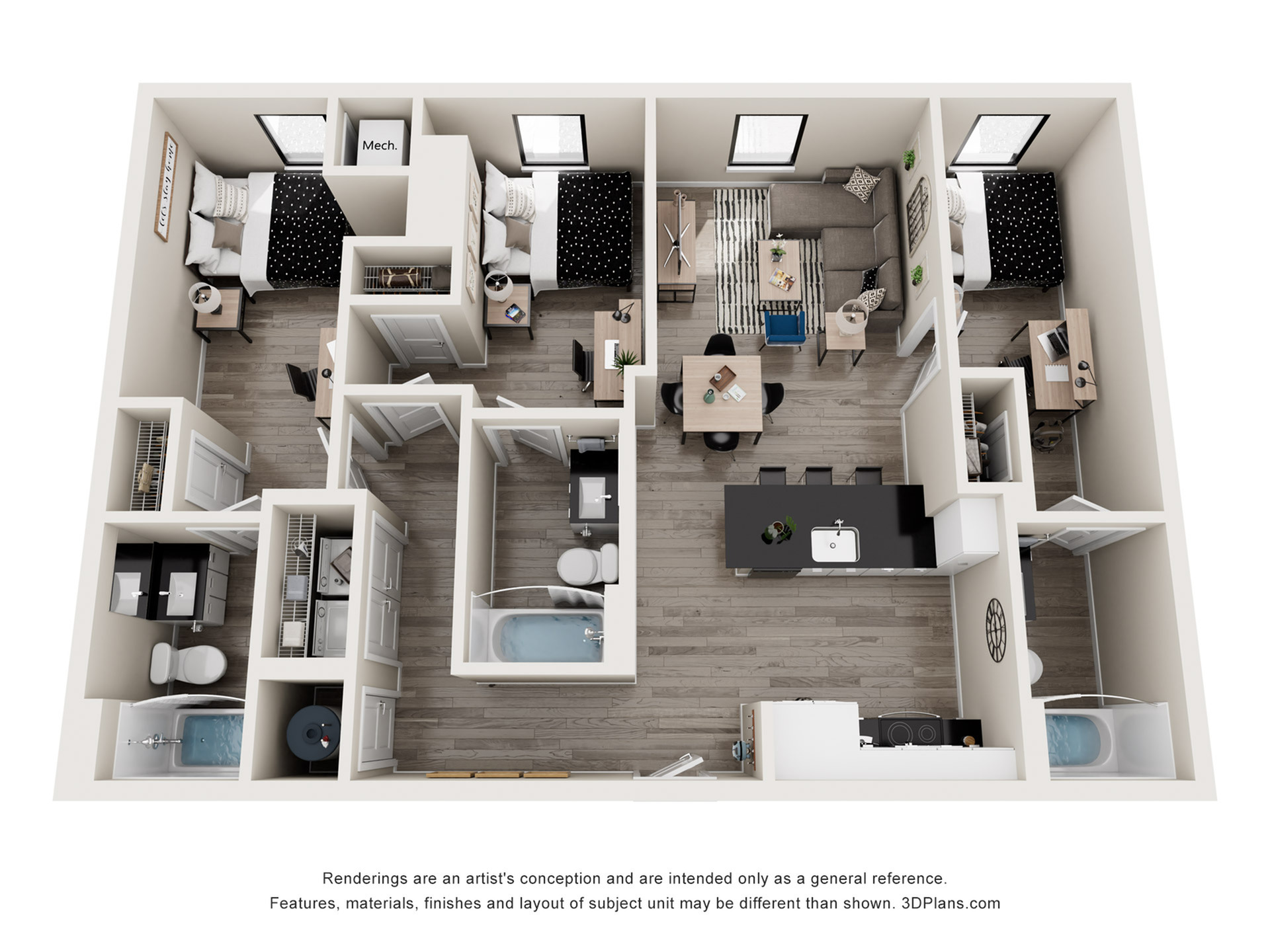 Hamilton - 3x3 Floor plan