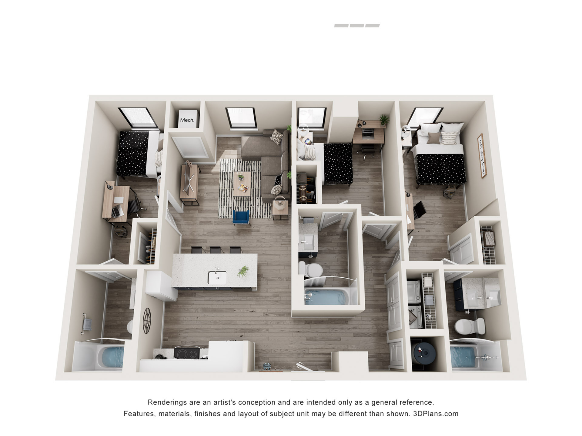 Green - 3x3 Floor plan