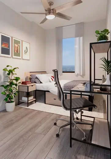 furnished bedroom