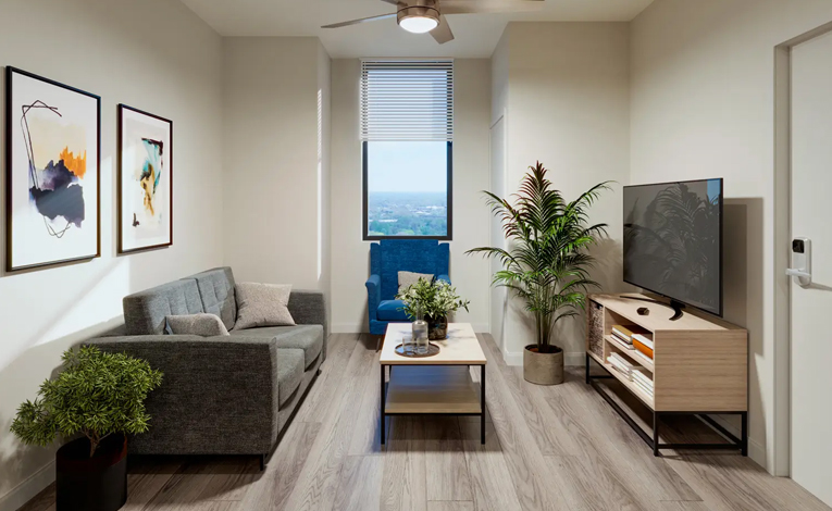 furnished living space